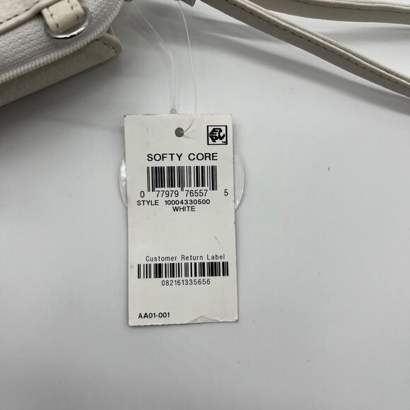 Giani Bernini White Softy Leather Tech Crossbody Bag - Picture 11 of 12